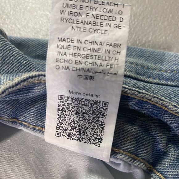 DAZY Jeans Wide Leg High Rise Light Wash Denim Pockets Womens L Blue - Picture 11 of 11